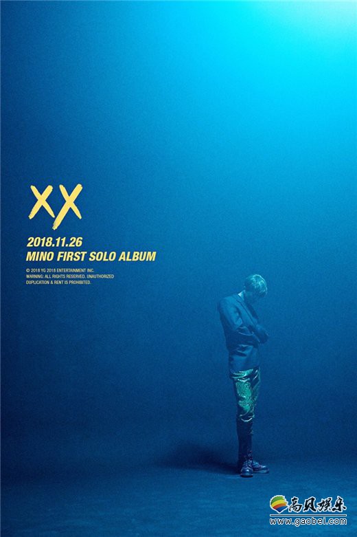 宋旻浩首张SOLO正规专辑《XX》的最新海报及发行日期为11月26日