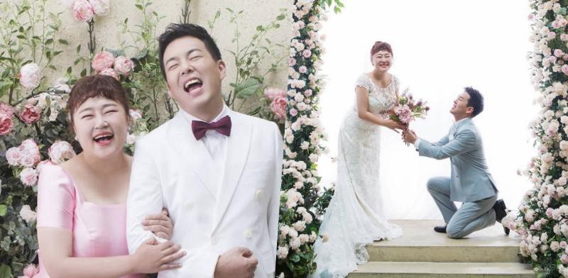 洪允花和金民基於17日举办婚礼 减肥成功公开了婚纱照