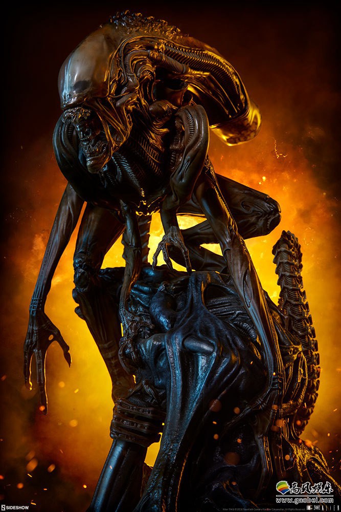 异形战士(alien warrior)雕像:整体涂装效果出色!身体材质接近昆虫