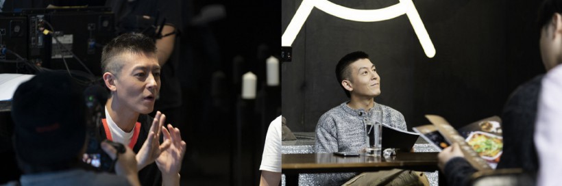 粉丝在某高级写字楼偶遇陈冠希在拍摄：留招牌短发灿笑颜值回春有点帅