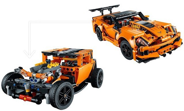 乐高LEGO 42093雪佛兰Corvette ZR1模型：车身更为小巧！还能“变形”