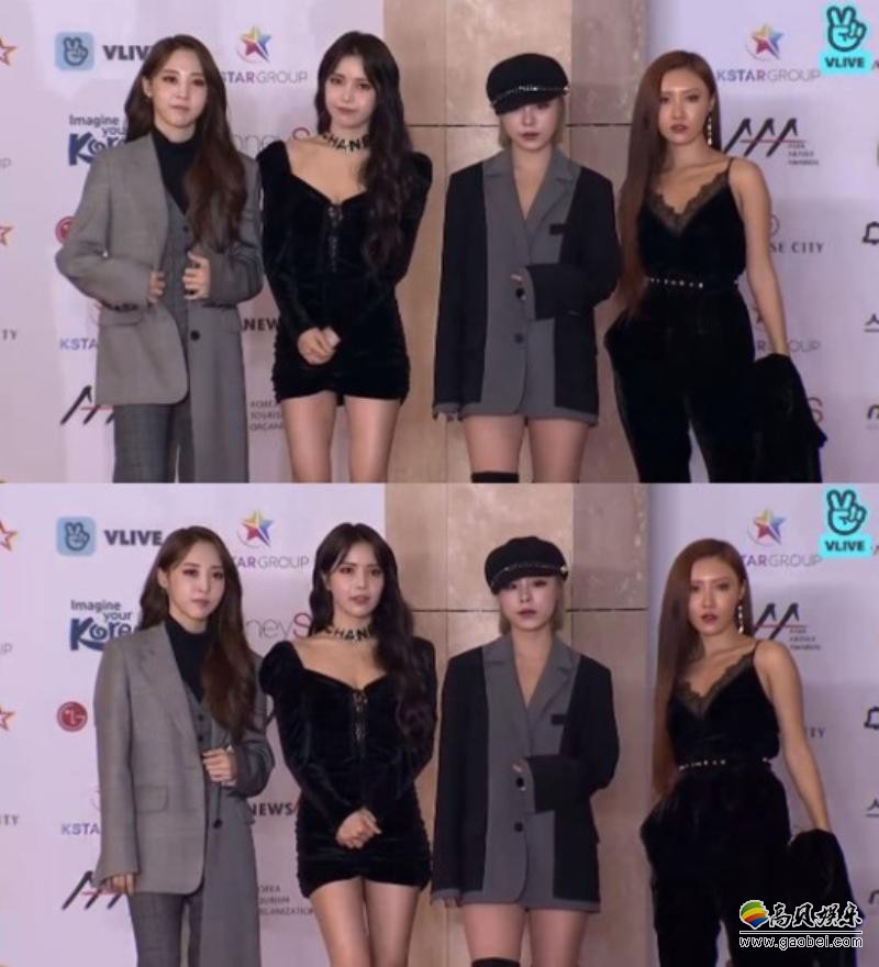 即将回归的 MAMAMOO 一身黑灰色系的造型气势十足