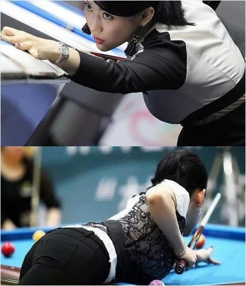 台湾台球运动员何心如：与潘晓婷颜值不相上下！技术比起来却差的太多