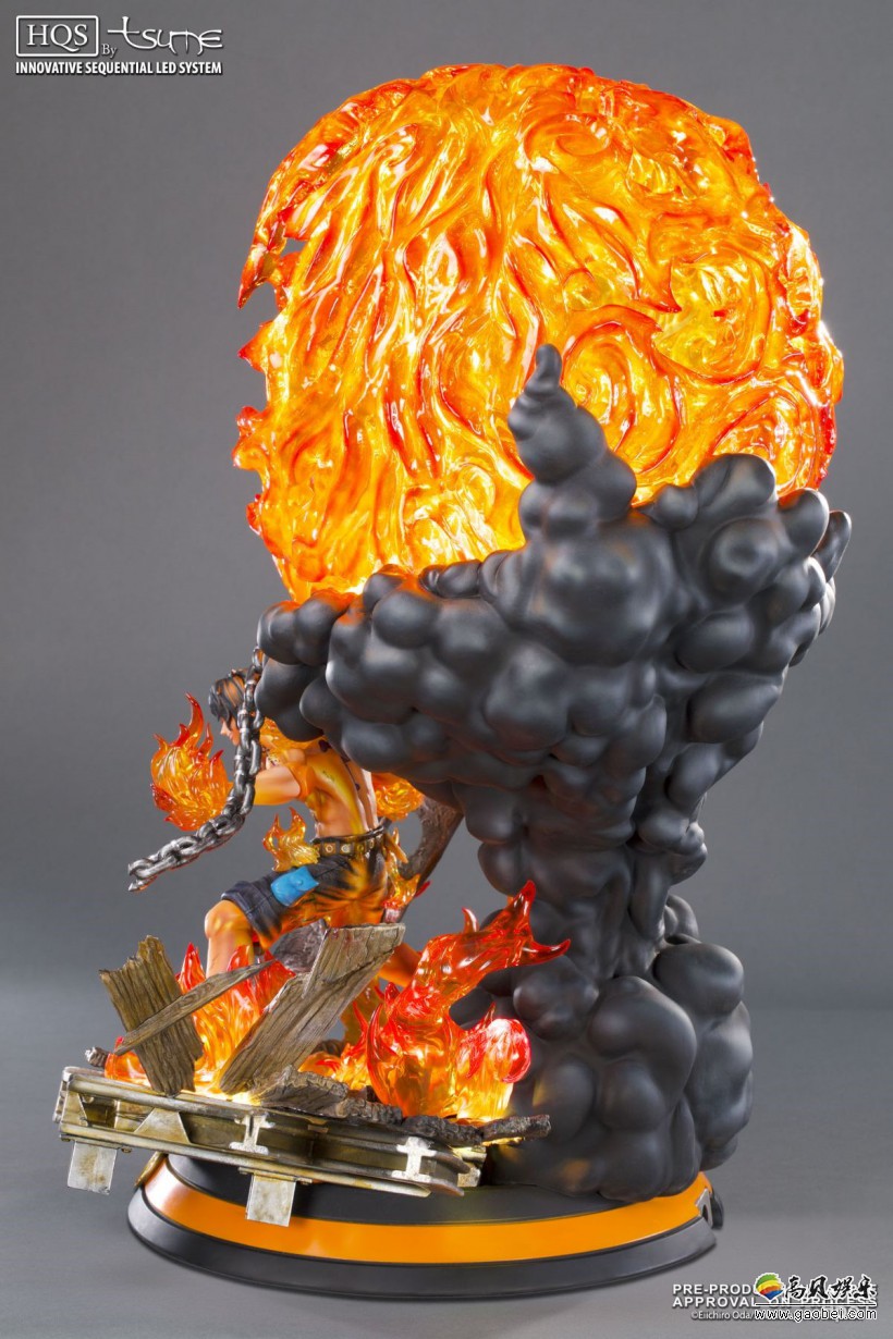 tsume创作《海贼王》艾斯大炎戒·炎帝雕像:完美的还原"大炎戒·炎帝"