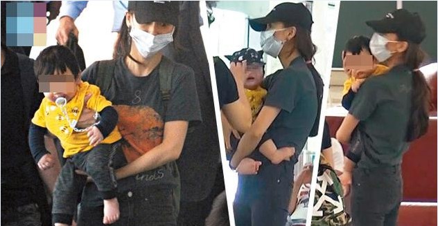 Angelababy(杨颖)带着儿子小海绵现身珠海长隆：网友拍到母子俩高清照