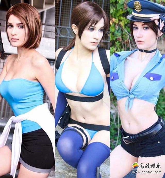 意大利小姐姐《生化危机》吉尔·瓦伦蒂安COS“性感马赛克”真人高清化