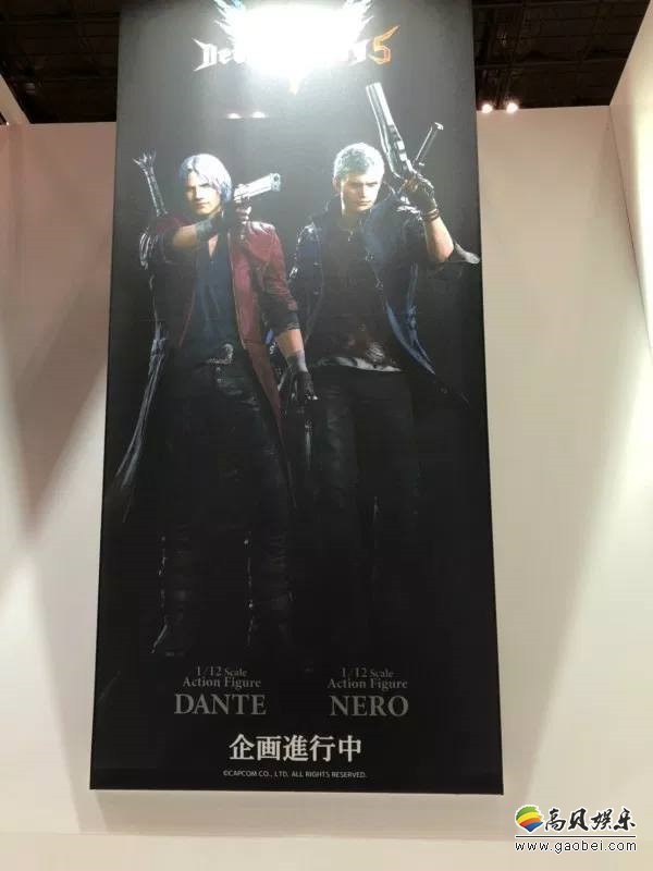 日本造型厂公布《鬼泣5》但丁、尼禄手办：白模形式展出，具备可动机构