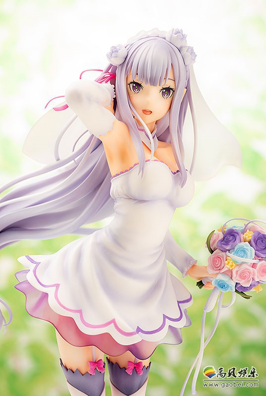 《从零开始的异世界生活》爱蜜莉雅婚纱主题手办：短裙吊带袜绝对领域
