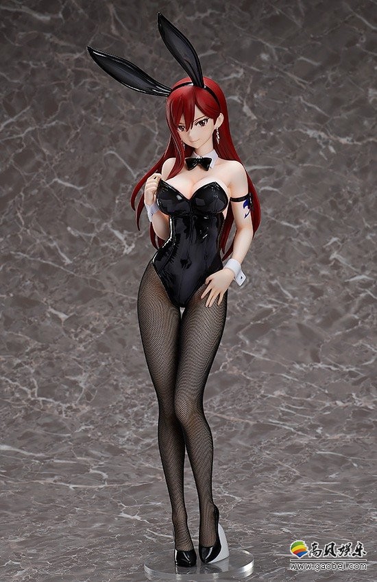 FREEing《妖精的尾巴》1/4艾露莎兔女郎手办：黑丝修长美腿＋傲人上围
