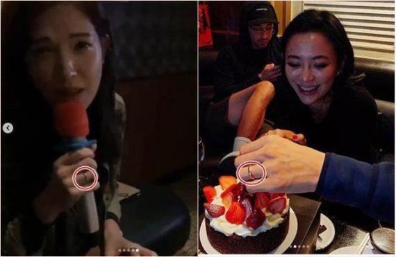 许玮甯与好友KTV欢唱：被发现与男友无名指戴同款戒指！怀疑求婚成功