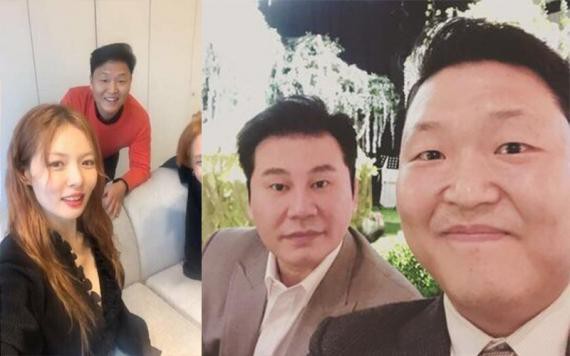 PSY鸟叔晒出与泫雅及其男友合照：脸型和身形消瘦许多！更加年轻有朝气