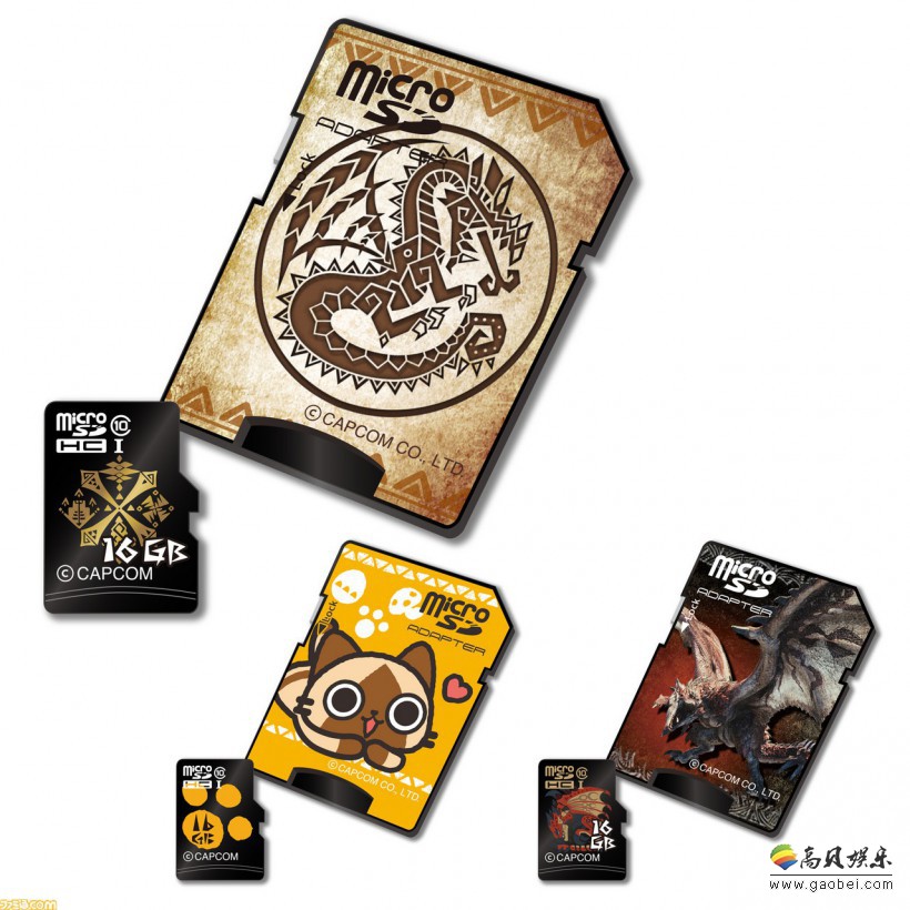 Honma、Followwind和CAPCOM发布《怪物猎人》主题microSD卡套装