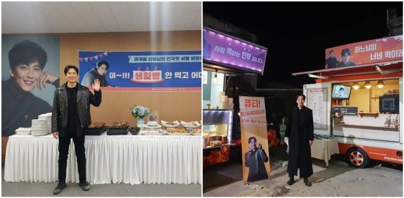 金南佶在拍摄现场欢度相当具有意义的生日 拍下几张帅气认证照