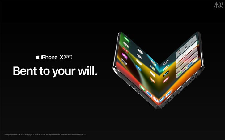 新概念“iPhone X Fold”折叠成两个并排iPhone：打开拼合小一号iPad