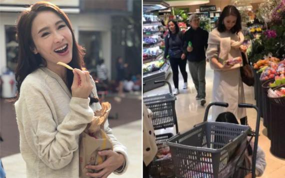 网友晒出香港太古广场超市偶遇黎姿照片：皮肤白皙，气质优雅！颜值回升