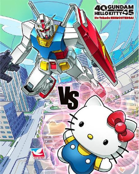 纪念高达40周年和Kitty猫45周年双方进行特殊联动：两者“跨界”合作