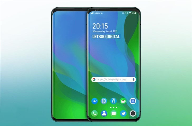 根据外媒报道：OPPO发布新设计专利！带有弹出内容的设备，是一块屏幕