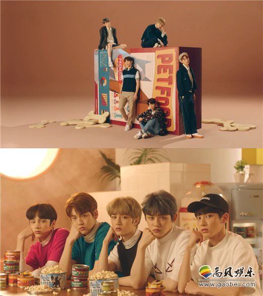 后续曲《Cat&Dog》预告中成员们围着巨大的狗饲料