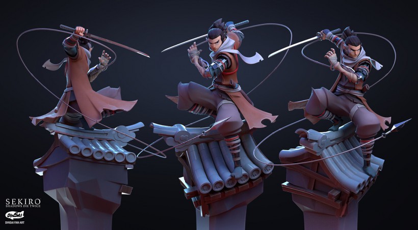 大佬打造《只狼：影逝二度》主角3D卡通模型MOD：变成迪士尼画风角色