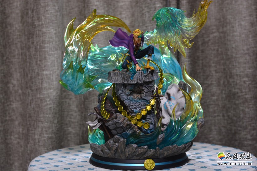 《海贼王》马尔科发动能力雕像：特别突出马尔科“复活的青炎”的能力