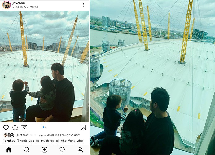 周杰伦晒出与儿子与女儿合影照：称儿子Romeo第一次观看自己的演唱会