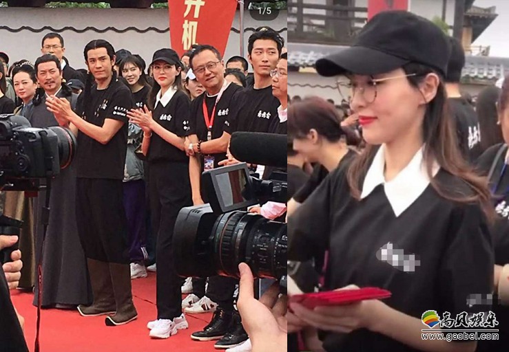 网曝唐嫣最新路透图：唐嫣黑色装扮，头戴帽子眼镜，四肢纤细不见孕肚