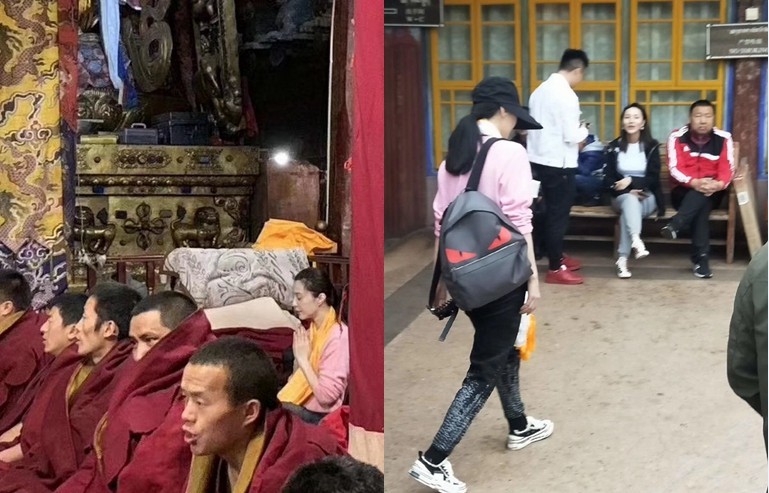 网友西藏大昭寺偶遇范冰冰礼佛：素颜出镜！双手合十闭眼表情严肃虔诚