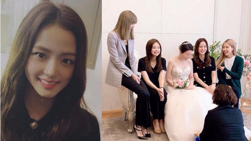 blackpink给jisoo亲哥哥的婚礼送去祝贺花篮 坐在新娘身旁