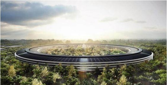 苹果飞船总部大楼(Apple Park)正式开园：乔布斯生前所设计的环状建筑
