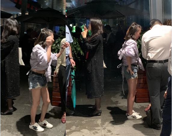 网友某饭店偶遇到张丹峰前经纪人毕滢：毕滢与友人相谈甚欢，眉飞色舞