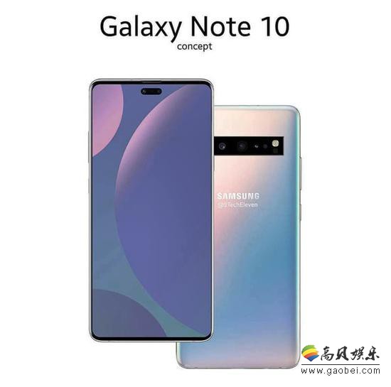外媒放出三星Galaxy Note 10渲染图：开孔位置位于屏幕中部偏上位置