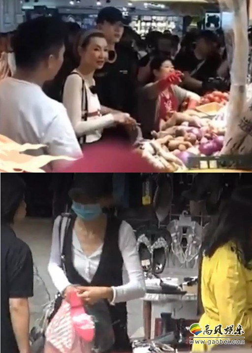 张曼玉被拍独自现身街档购买地摊货：打扮低调遮挡严实！下车直奔鞋店