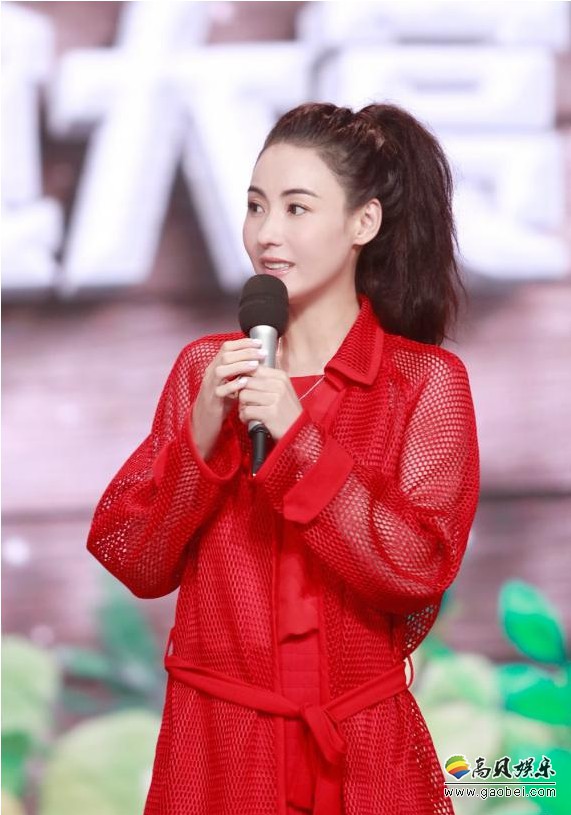 《天天向上》节目张柏芝红色LOOK亮相惊艳全场：整套搭配时尚感爆棚