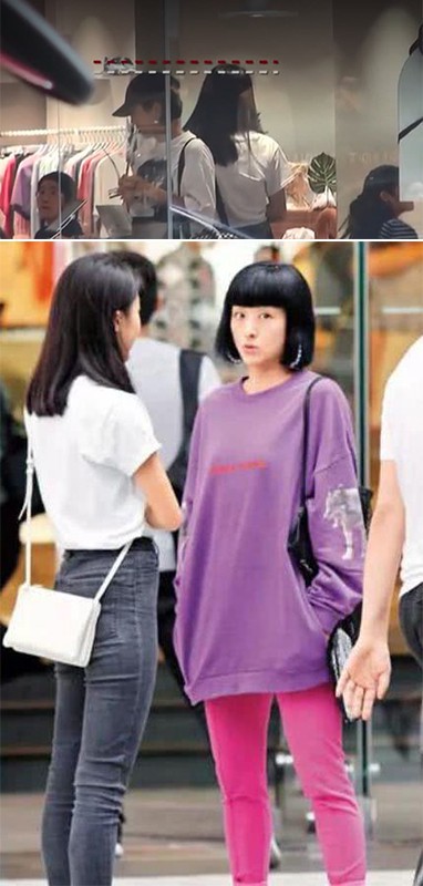 徐濠萦与女儿陈康堤现身香港铜锣湾到自家店铺视察：长腿靓丽星味十足