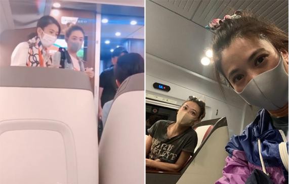 网友坐高铁偶遇袁咏仪、应采儿：两姐妹找路人换座位！戴口罩素颜出镜