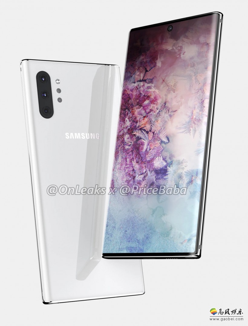 三星Galaxy Note 10 Pro渲染图曝光：全球首款前摄居中挖孔屏旗舰机