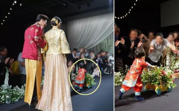 秋瓷炫、于晓光婚礼儿子“小啪嗒”照片公开：“小啪嗒”背影呆萌可爱