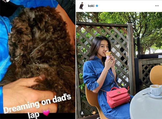 木村拓哉和工藤静香女儿木村光希:贴出爱犬睡在男人腿上照片引起热议 木村拓哉和工藤静香女儿木村光希:贴出爱犬睡在男人腿上照片引起热议