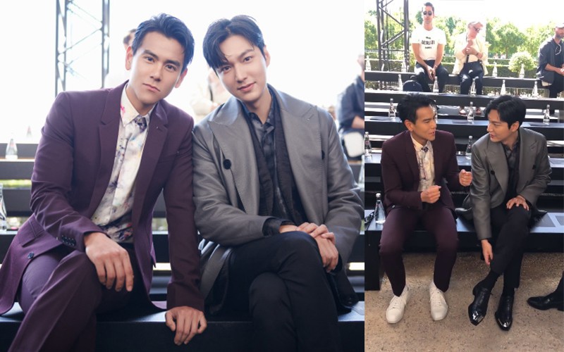 彭于晏李敏镐共同出席巴黎秀场两男神同框难改搞怪本性相聊甚欢