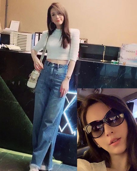 郭富城妻子方媛晒照：产后三个月恢复很好，穿露脐装，身材匀称秀小蛮腰