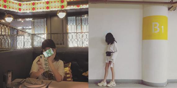 李亚鹏与王菲之女李嫣晒出一组图：白色宽松上衣！加上超短热裤秀出美腿