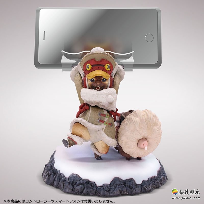 《怪物猎人：世界 冰原》限定商品公开：艾露猫支架样图，还能放PS4手柄