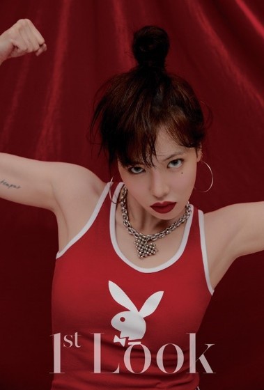 金泫雅近日在为某杂志拍摄的一组写真：完美还原90年代人气女歌手造型