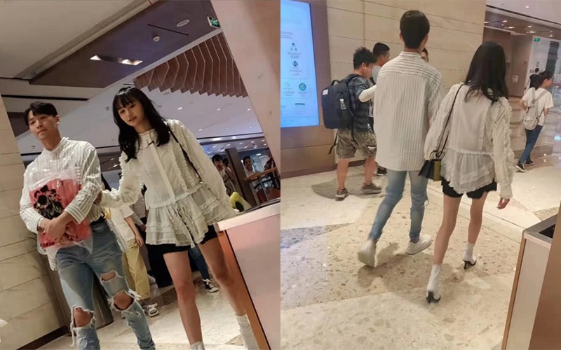 网友商场偶遇郑爽、张恒逛街：两人牵手有说有笑，大方撒狗粮！录制节目
