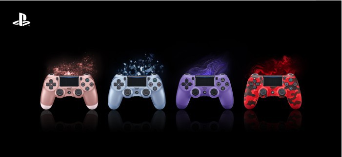 PlayStation中国官博公布四款PS4新手柄：四种全新颜色，将于9月6日发售