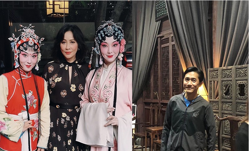 昆剧演员朱璎媛晒出照片：是梁朝伟带着老婆刘嘉玲与一些朋友来苏州看戏