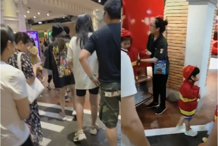 网友晒出照片：baby带小海绵出来玩！黑色T恤露美腿，戴帽子和口罩包裹