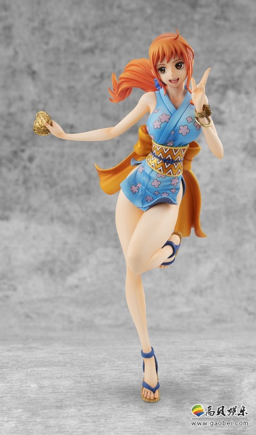《海贼王》和之国忍者娜美手办！浅蓝色短打扮，将大长腿展现的淋漓尽致