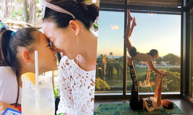 矢野志保晒出背影照片，又长又直的腿相当有存在感，秋小爱长到这么高了