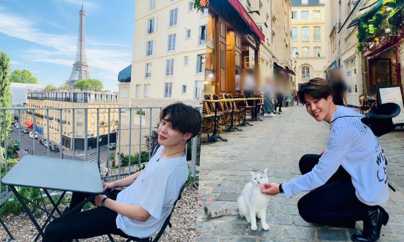 Jimin在防弹少年团官方SNS晒出旅行照片！不忘给路人打码，贴心有礼仪